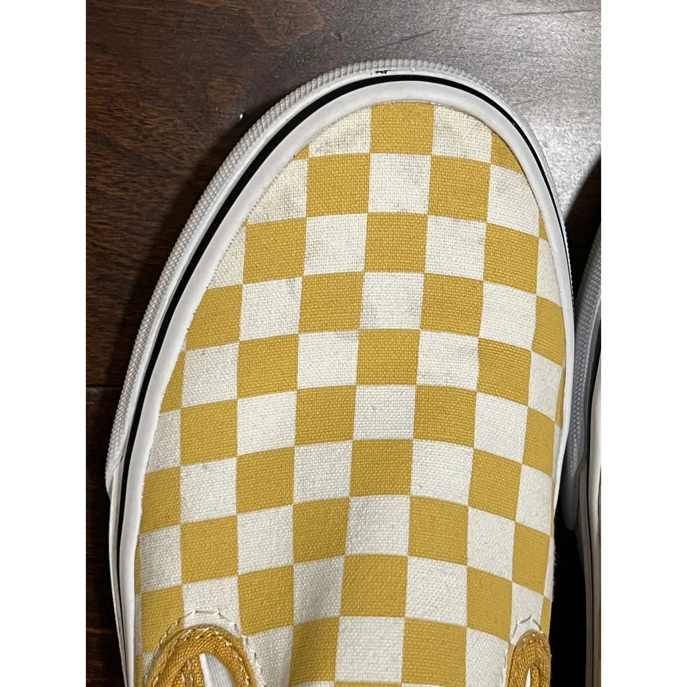 West Coast Skatercore VANS Checkerboard Slip-on Shoes Yellow/White Unisex